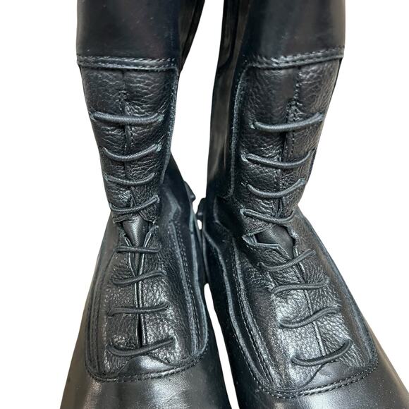 Ovation Girls Black Leather Flex Sport Field Boot Sz 2 Regular Equestrian Riding - Picture 4 of 16